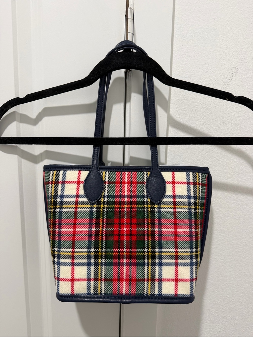 NWT Stoney Clover Lane
Faux Leather Trim Plaid Little Tote Bag - Picture 5 of 11